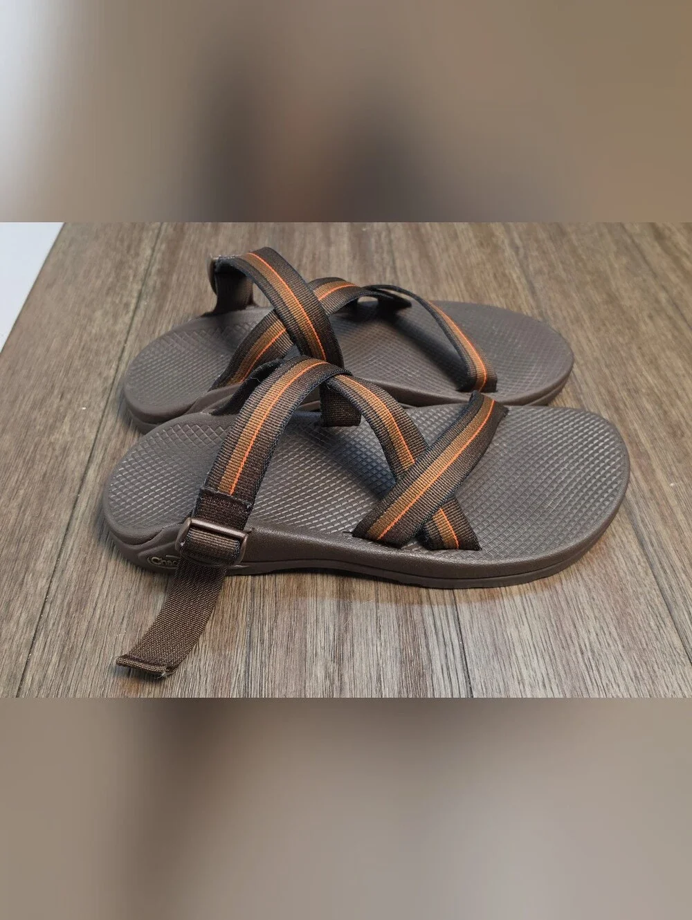 Men's Size 12 Chaco Z1 Classic Striped Sport Sandals Hiking Watee